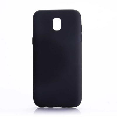 Eurasian Version Ultra Thin Solid Color All Soft Silicone Back Cover Case for Samsung Galaxy J7 (2017) Europe Version - Black