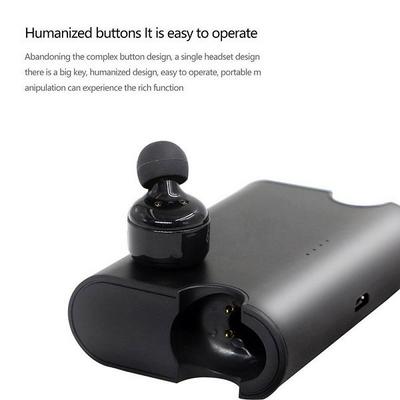 X2T Bluetooth 4.2 Mini Invisible Twins True Hands-Free Calling Wireless Bluetooth Earbuds with Magnetic Charging Case for Smartphones / Tablets - Black