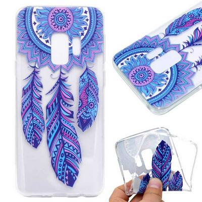 Color Painted Transparent Soft TPU Back Cover Protective Phone Case for Samsung Galaxy S9 Plus - Wind Chime