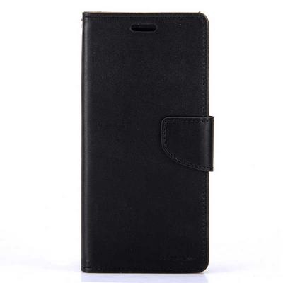 Mercury Goospery PU Leather + TPU Back Cover Case with Card Holder Wallet and Stand for Samsung Galaxy S9 Plus - Black