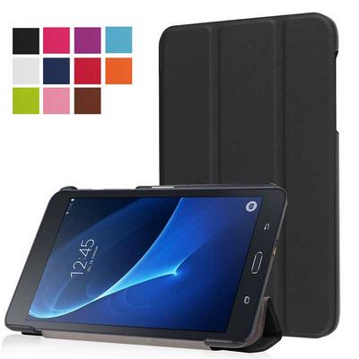 Tri-fold Flip Stand PU Leather Case for Samsung Galaxy Tab A 7.0/ T280 T285 Black