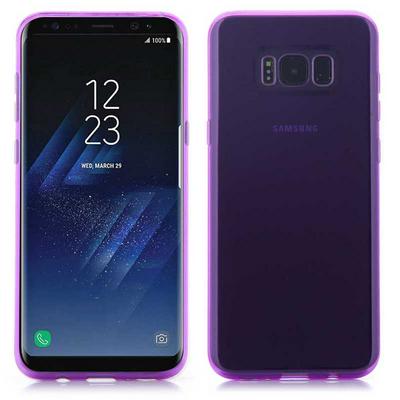 Solid Color Transparent Soft TPU Back Cover Case for Samsung Galaxy S8 / G9500 - Purple