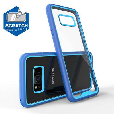 Scratch Resistance High Transparent Acrylic PC + TPU Back Cover Case for Samsung Galaxy S8 / G9500 - Blue