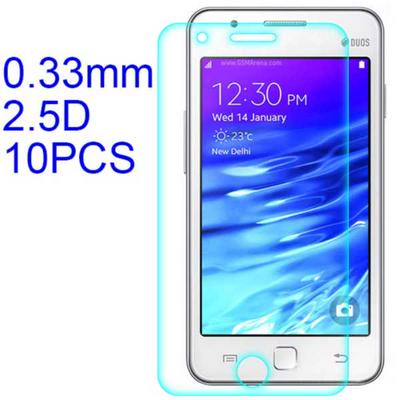 10Pcs 0.33mm 2.5D ARC Ultratiin Lobo Material Tempered Glass with Korean Glue Screen Protector for Samsung Z1 Z130H SM-Z130H 