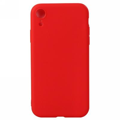 Frosted Solid Color Anti-Scratch Soft TPU Back Cover Protective Case for iPhone XR 6.1 - Red