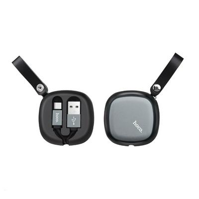 HOCO U33 0.9M Stretchable Portable Storage USB Type-C Cable Cable Fast Charging Data Transfer Cable  