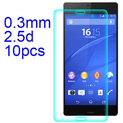 10Pcs 0.3mm 2.5D AGC Material Tempered Glass with Toyo Glue Electroplating Fingerprint Coating Screen Protector for Sony Xperia Z3(D6603/D6653)