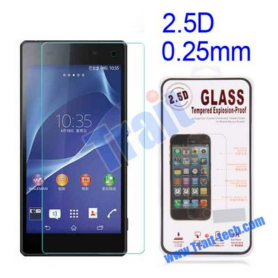 New Arrived 0.25mm 2.5 D Tempered Glass Screen Protector for Sony Xperia Z2 / L50w(Sony )