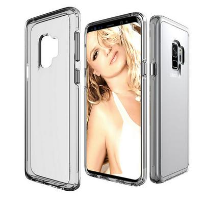 2 in 1 Transparent Hard PC + Soft TPU Double Protection Back Cover Protective Case for Samsung Galaxy S9 