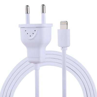 EU Plug 2 in 1 8 Pin UI Data Quick Charger Power Adapter for iPhone X / 8 / 8 Plus / 7 / 7 Plus / 6 / 6s / 6 Plus / 6s Plus /  iPad - White