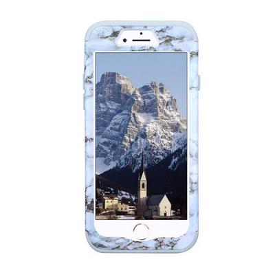 Marble Pattern Detachable 3 in 1 Hybrid Hard PC + TPU Back Cover Case for iPhone 7 / 8 - Grey