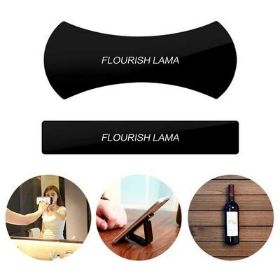 Flourish Lama Nano Technology No Trace Multi-Purpose Wall Cell Phone Car Bracket Pods Holder Washable Powerful Strong Rubber Sailor Sticker for Phone / Tablet / iPad - Black