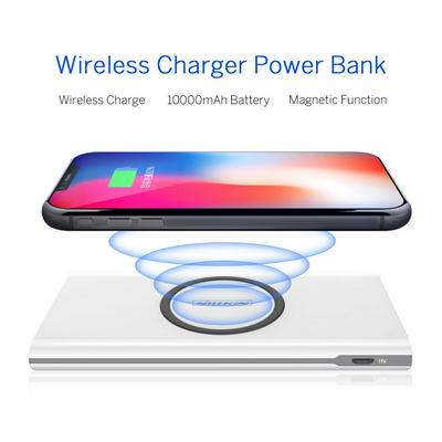 Nillkin iStar VA10 10000mAh 3A  Magnetic Function Wireless Charger Power Bank for All QI Enabled Devices - White