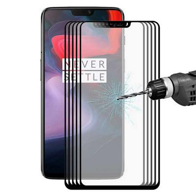 5Pcs Enkay Hat-Prince 0.26mm 9H 2.5D Explosion-proof Tempered Glass Screen Protector Film for OnePlus 6 - Black