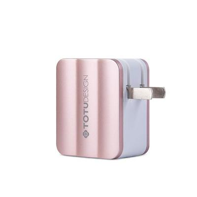 TOTU AND Series Dual USB Wall Travel Charger for iPhone iPad Samsung - Rose Gold