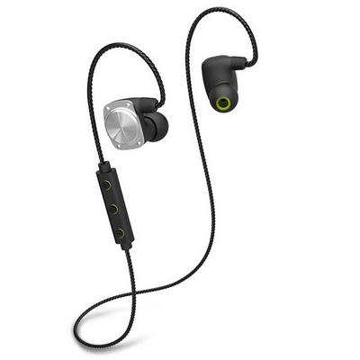 U6 Sports Twist-Ear In Ear Type Headset Stereo Music Earphone Bluetooth V4.2 IPX6 Waterproof HD Microphone Pedometer Multiple Connections Black Color