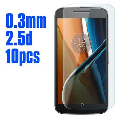No Package 10pcs 0.3mm 2.5D Arc Edge AGC Japan Toyo Glue Tempered Glass Film for Motorola Moto G4 / G4 Plus