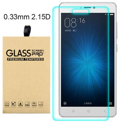 9H 0.3mm 2.15 Degree Curved Surface Tempered Glass Protector for Xiaomi 4s