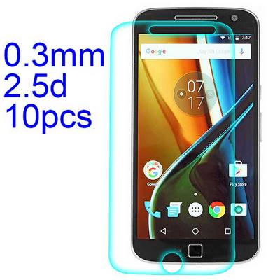 10Pcs 0.3mm 2.5D AGC Material Tempered Glass with Toyo Glue Electroplating Fingerprint Coating Screen Protector for Motorola Moto G4 / G4 Plus