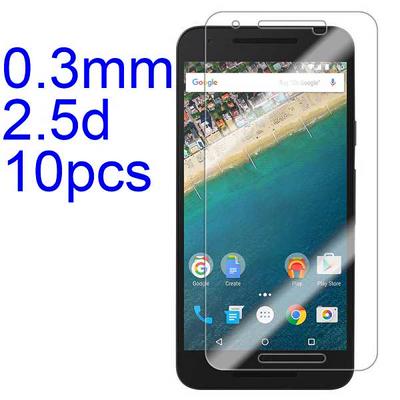10Pcs 0.3mm 2.5D AGC Material Tempered Glass with Toyo Glue Electroplating Fingerprint Coating Screen Protector for LG Nexus 5X