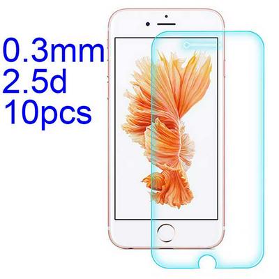 10Pcs 0.3mm 2.5D AGC Material Tempered Glass with Toyo Glue Electroplating Fingerprint Coating Screen Protector for iPhone 6 / 6s