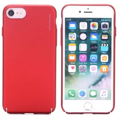X-Level Knight Series Solid Color Hard PC Back Cover for iPhone 7 / 8 - Red