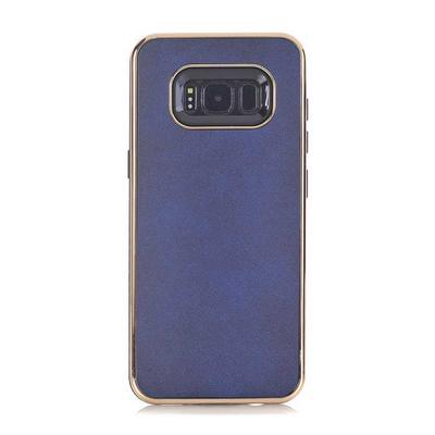 Detachable 2 in 1 PU Leather Coated Hard PC + TPU Back Cover Case for Samsung Galaxy S8 / G9500 - Navy Blue