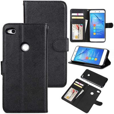 Wallet Style PU Leather + Detachable Soft TPU Card Slots with Stand and Photo Frame Case for Huawei P8 Lite(2017) / Honor 8 Lite / Nova Lite / P9 Lite(2017) - Black