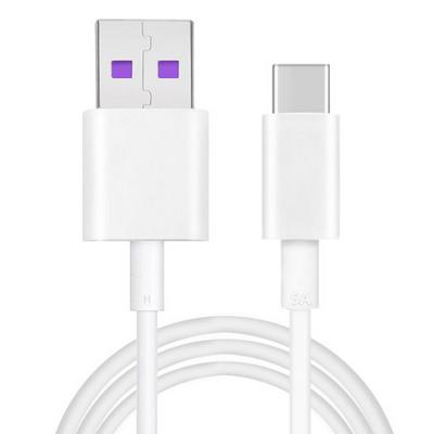 1m USB 3.1 5A Type C Fast Charge Transfer Data Cable for Huawei Mate 9 / 9 Pro / P10 / P10 Plus - White