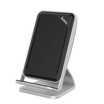 HOCO CW11 Wisewind Wireless Fast Home Office Desktop Charger 10W QC3.0 Charging Support Phone Stand Holder - Black Silver