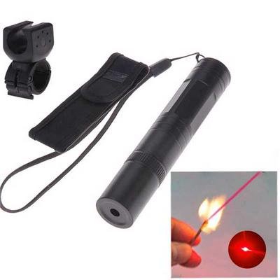 High Quality 650nm Red Laser Pointer Pen Zoomable Burning Matchs - Black