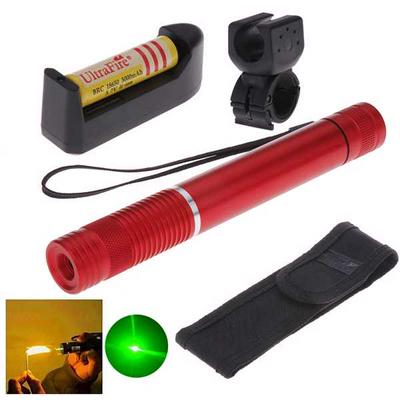 LT - G008 532nm 5mw 18650 Green Laser Pointer Set with Bicycle Handlebar and Battery - Red
