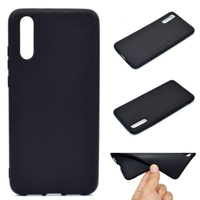Solid Color Frosted Surface Anti-Scratch Anti-Drop Soft TPU Back Cover Protective Case for Huawei P20 Pro - Black