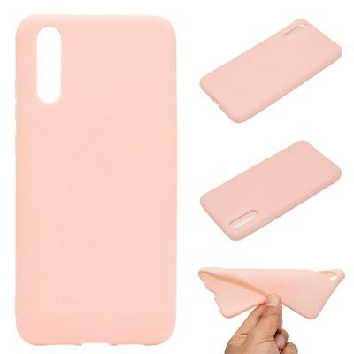 Solid Color Frosted Surface Anti-Scratch Anti-Drop Soft TPU Back Cover Protective Case for Huawei P20 Pro - Pink