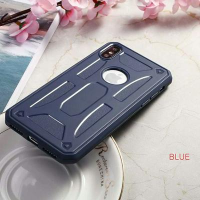 War Wolf One Vehicle Function Solid Color Ultra Thin Soft TPU Back Cover Case for iPhone X - Blue