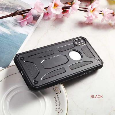 War Wolf One Vehicle Function Solid Color Ultra Thin Soft TPU Back Cover Case for iPhone X - Black