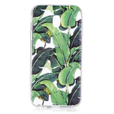 Ultra Slim & Light Transparent Soft TPU Back Cover Protective Case for Samsung Galaxy J3 (2017) J330 EU Version - Leaves