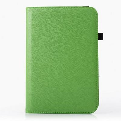 360 Degree Rotating Lichee Pattern Stand Flip PU Leather Case with Elastic Band Universal for 8 Inch Tablet for ASUS Zenpad S(Z580CA) Samsung Galaxy Tab S2 T715C - Green