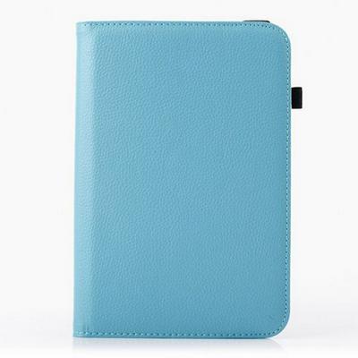 360 Degree Rotating Lichee Pattern Stand Flip PU Leather Case with Elastic Band Universal for 8 Inch Tablet for ASUS Zenpad S(Z580CA) Samsung Galaxy Tab S2 T715C - Blue
