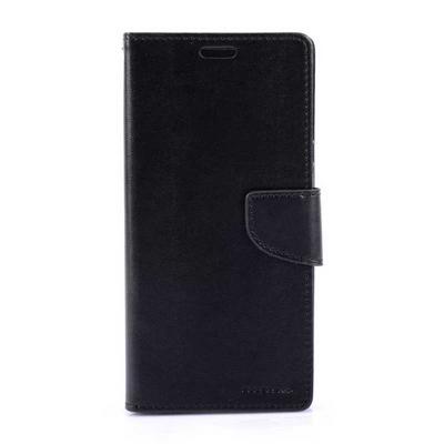 Mercury Goospery Bravo PU Leather + TPU Back Cover Case with Card Holder Wallet and Stand for Samsung Galaxy Note 9 - Black