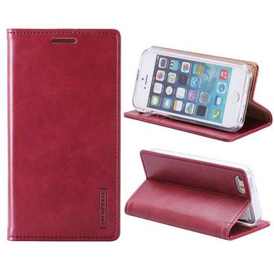 Mercury Goospery Blue Moon Flip Wallet Style Magnetic Flip Stand TPU+ PU Leather Case for iPhone 5/ iPhone 5S - Wine Red
