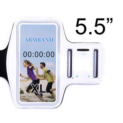 Wholesale Universal 5.5 Inch XL Running Sport Armband Pouch Cover Case for iPhone Android Phone - White