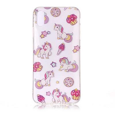 Colored Painting Transparent Soft TPU Back Cover Case for iPhone XR 6.1 - Pegasus