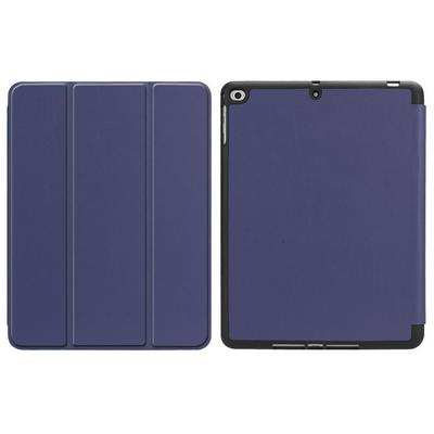 Solid Color Tri-Fold Folding PU Leather + Soft TPU Smart Wake Sleep with Pen Slot and Stand Protective Case for iPad 9.7 / iPad 9.7 (2017) / iPad 2017 - Purple