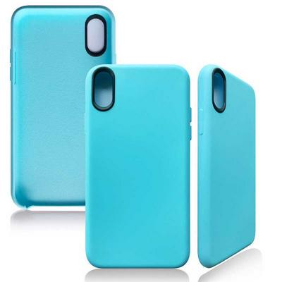 Double Color Classic Dermatoglyphs Soft TPU Back Cover Case for iPhone X - Baby Blue