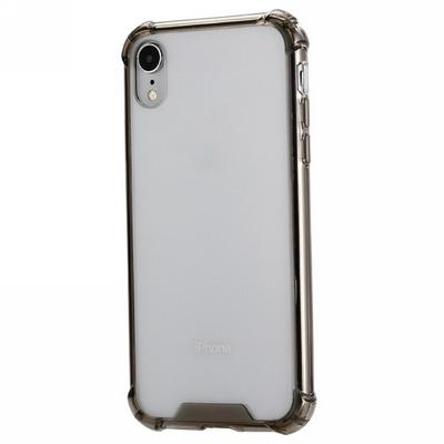 Shockproof Four Corners All Coverage Acrylic Soft Silicone Transparent Back Cover Protective Case for iPhone XR 6.1 - Black