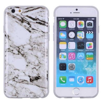 IMD Craft Marble Pattern Soft TPU Back Cover Case for iPhone 6/ 6S - White