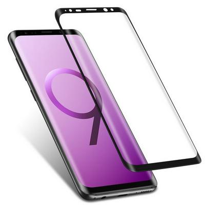 Full Screen Thermal Bend 3D Premium Tempered Glass Screen Protector Film for Samsung Galaxy S9 - Black