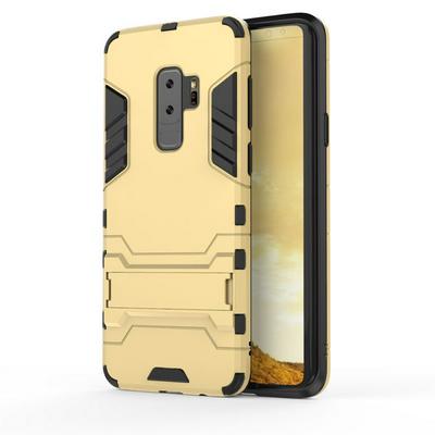 Battle Armor 2 in 1 Detachable Hard PC + Soft TPU Hybrid with Kickstand Back Cover Protective Case for Samsung Galaxy S9 - Gold