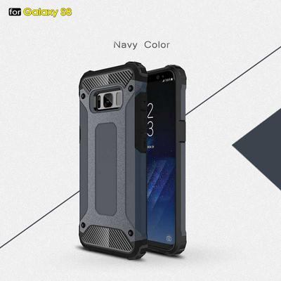 Armor 2 in 1 Detachable Hard PC + Soft TPU Hybrid Back Cover Case for Samsung Galaxy S8 / G9500 - Navy Color